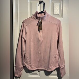 Asics Light Pink Zip-Up Sweater